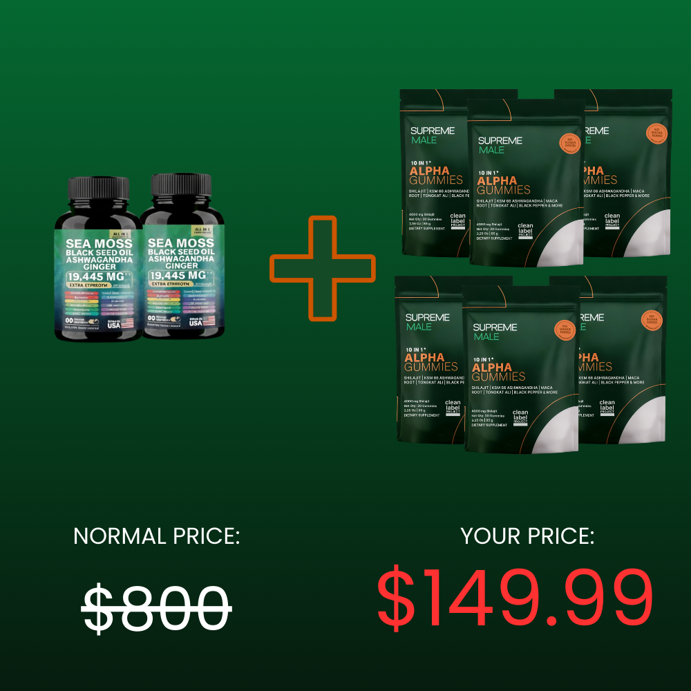 6 BAGS OF SUPREMEMALE + 2 SUPREMALE COMPLEX (EXCLUSIVE OFFER)