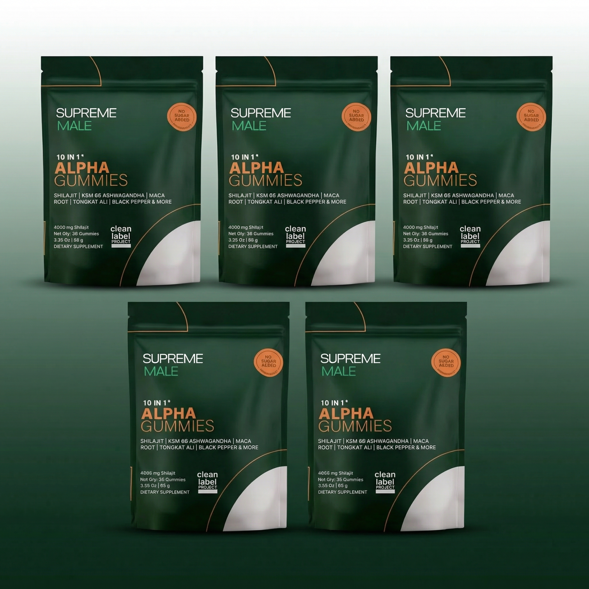 5 x SUPREMEMALE™ |  Get +3 Inches Longer & Rock Hard (SALE)